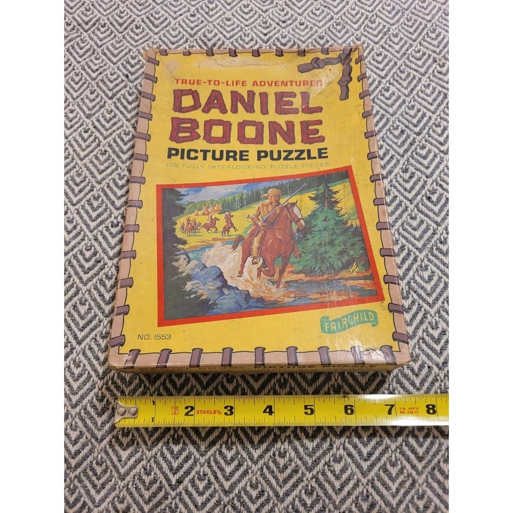 Vintage True To Life Adventures Daniel Boone Picture Puzzle By Fairchild